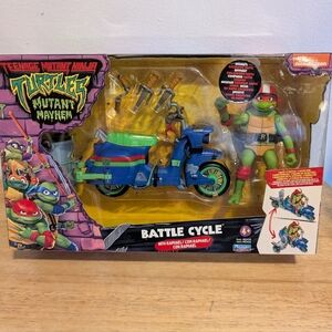 Teenage Mutant Ninja Turtles Battle Cycle Playset - Blue and Green